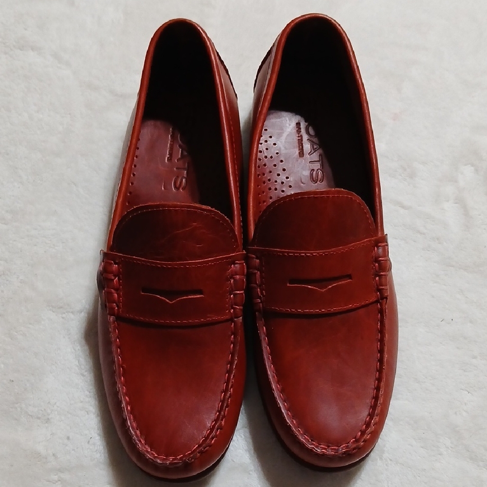 Froats Baltimore Elegant Red Leather Penny Loafers Size 10M